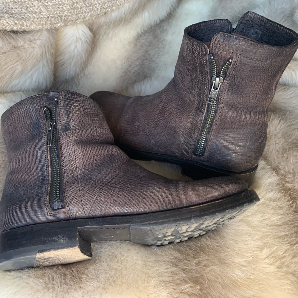 Charcoal Natalie, Double-zip Frye Boots
